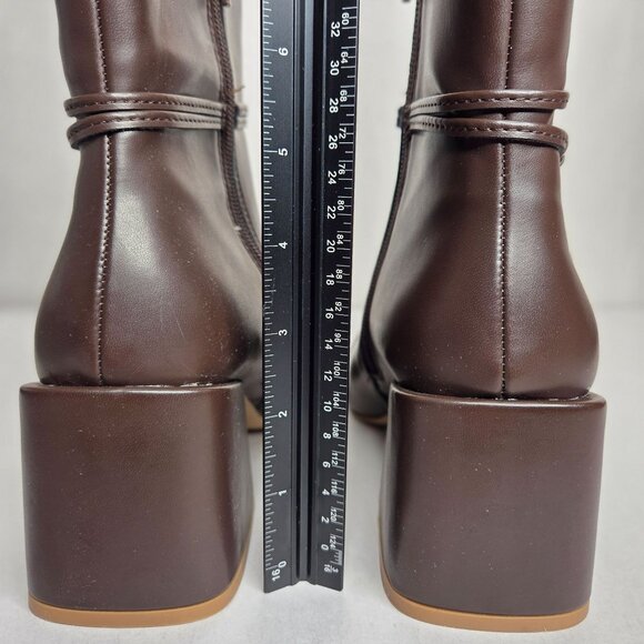 NWT Journee Collection Women's Beverley Brown Booties - Picture 3 of 7